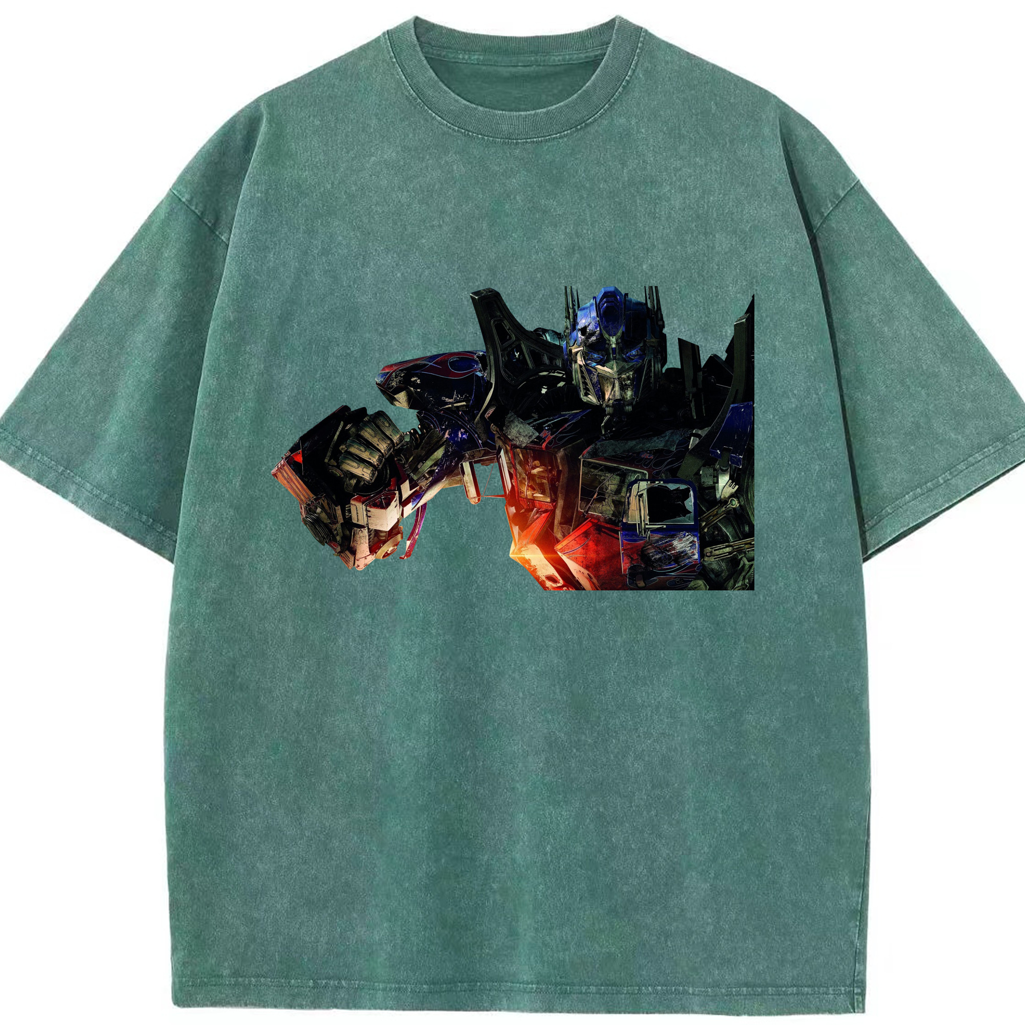 （画像用）  綿100% ヴィンテージ風 半袖Tシャツ（フロントプリント）